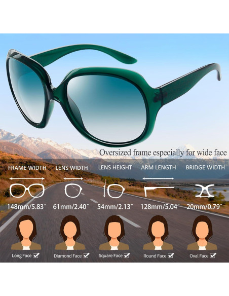 Gafas de sol grandes Joopin para mujeres, polarizadas UV400