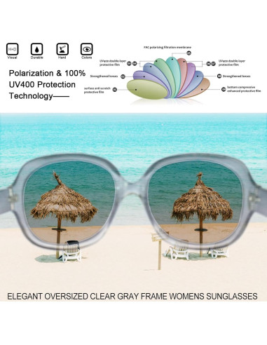 Gafas de sol grandes Joopin polarizadas UV400 para mujeres