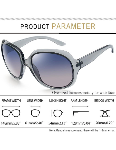 Gafas de sol grandes Joopin polarizadas UV400 para mujeres