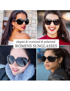 Gafas de sol grandes Joopin para mujer, polarizadas UV400 2
