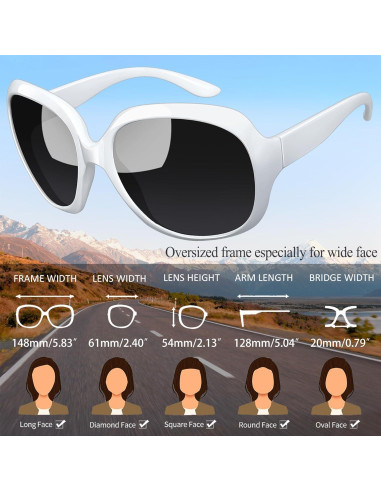 Gafas de sol grandes Joopin para mujeres, polarizadas UV400