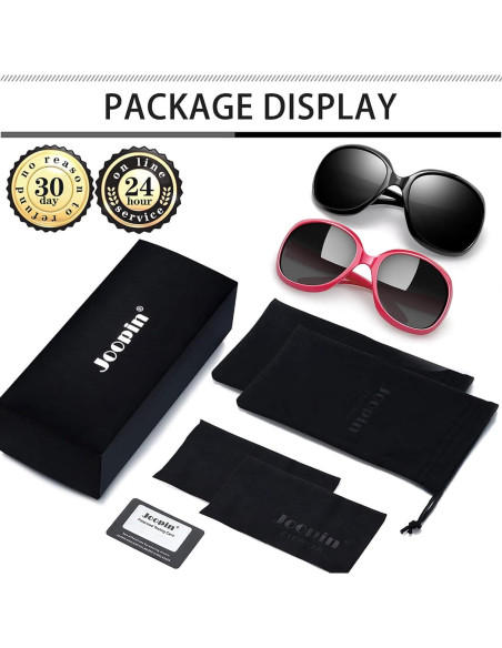 Gafas de sol grandes Joopin polarizadas UV400 para mujeres Gafas de sol grandes Joopin polarizadas UV400 para mujeres