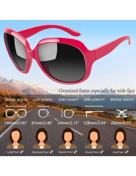 Gafas de sol grandes Joopin para mujer, polarizadas UV400 Gafas de sol grandes Joopin para mujer, polarizadas UV400