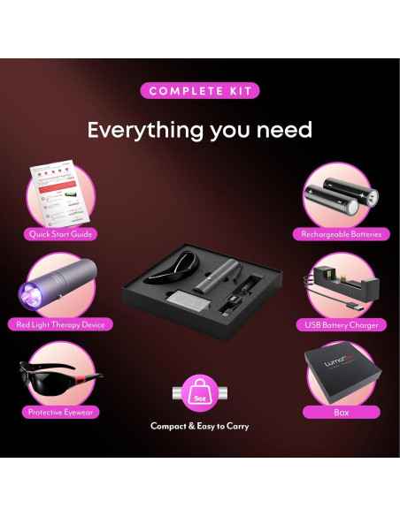 Antorcha Terapia Luz Roja LumaDoc Luz Azul e Infrarroja