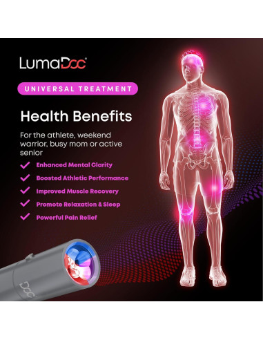 Antorcha Terapia Luz Roja LumaDoc Luz Azul e Infrarroja
