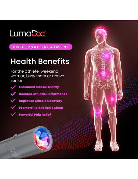 Antorcha Terapia Luz Roja LumaDoc Luz Azul e Infrarroja