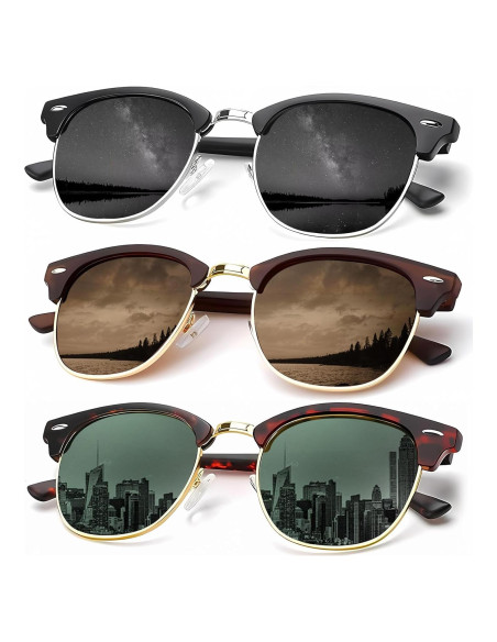 Gafas de sol KALIYADI polarizadas unisex retro UV400