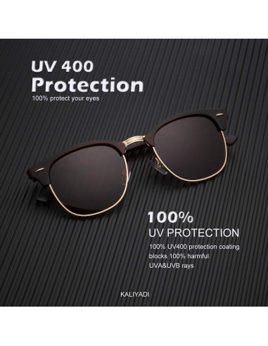 Gafas de sol KALIYADI polarizadas unisex retro UV400