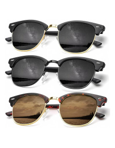 Gafas de Sol KALIYADI Polarizadas UV400 Unisex 3 Paquetes