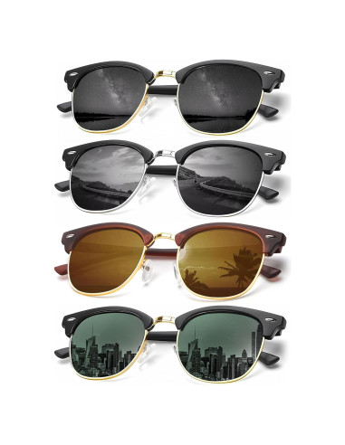 Gafas de sol KALIYADI polarizadas unisex marco retro