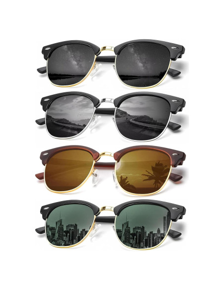 Gafas de sol KALIYADI polarizadas unisex marco retro