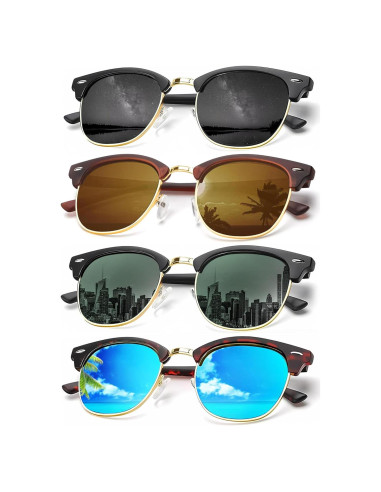 Gafas de sol KALIYADI polarizadas unisex marco retro