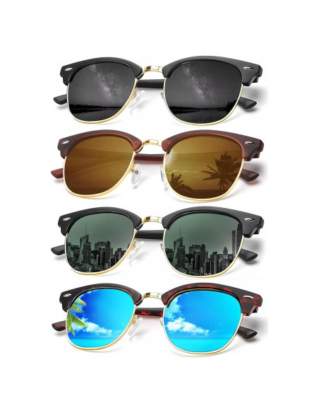 Gafas de sol KALIYADI polarizadas unisex marco retro