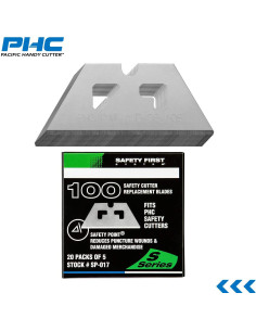 Cuchillas de Punta de Seguridad Pacific Handy Cutter SP017 - Paquete de 100 2