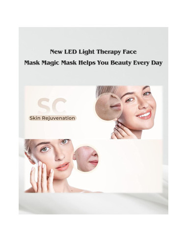 Máscara de Terapia de Luz Roja LED 7 Colores - Cuidado Facial