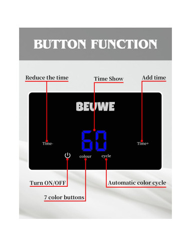 Máscara de Terapia de Luz Roja LED 7 Colores - Cuidado Facial