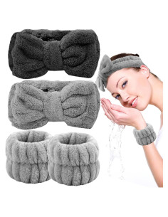 Set 4 Piezas Banda de Spa y Muñequera LAPOHI Microfibra