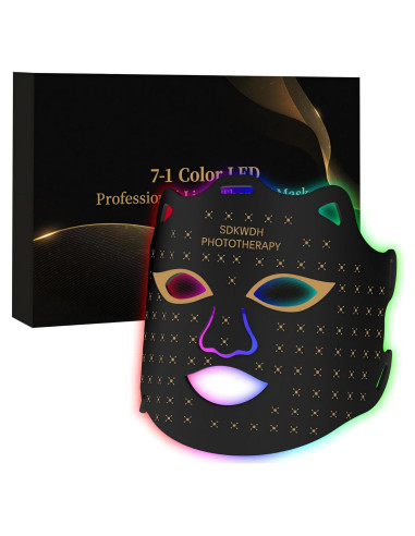 Máscara LED Terapia Facial Sunpint 7 Colores Comodidad en Casa