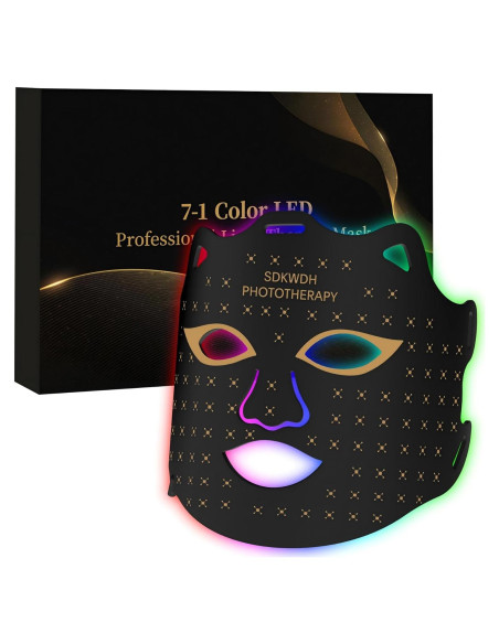 Máscara LED Terapia Facial Sunpint 7 Colores Comodidad en Casa