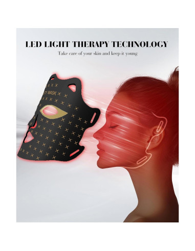 Máscara LED Terapia Facial Sunpint 7 Colores Comodidad en Casa