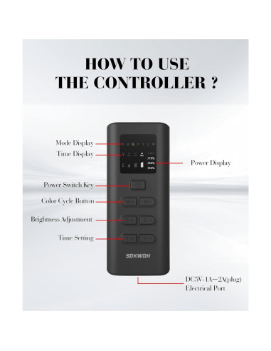 Máscara LED Terapia Facial Sunpint 7 Colores Comodidad en Casa