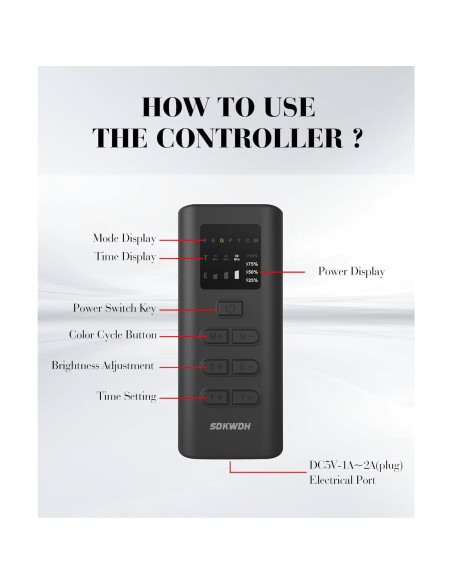 Máscara LED Terapia Facial Sunpint 7 Colores Comodidad en Casa