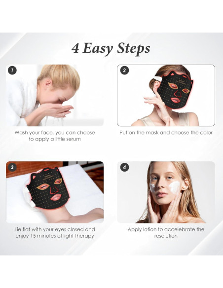 Máscara LED Terapia Facial Sunpint 7 Colores Comodidad en Casa