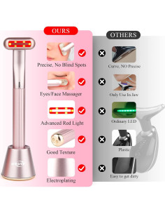 Varita Facial 4 en 1 USUIE Terapia de Luz Roja Rosa 2