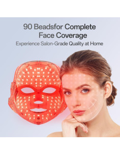 Máscara Facial de Luz Roja Facego 7 Modos Portátil Inalámbrica 2
