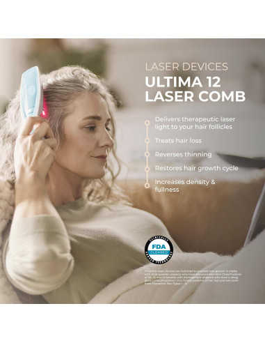Hairmax Ultima 12 LaserComb - Tratamiento Capilar Inalámbrico