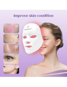 Máscara de Terapia de Luz Roja VIVIDCHARM LED 7+1 Colores 2