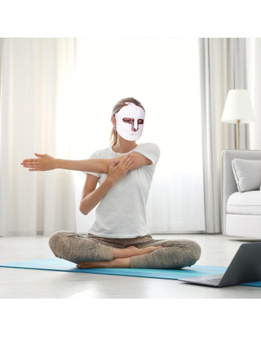 Máscara Facial LED Terapia 7 Colores Cycluminor 21.8x7.9cm