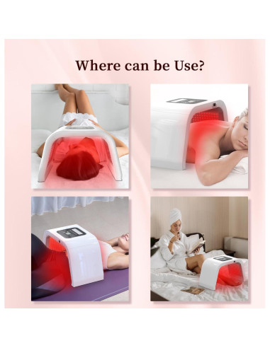 Máquina de Terapia de Luz LED MOLAMOYA 8 en 1 para Cara y Cuerpo
