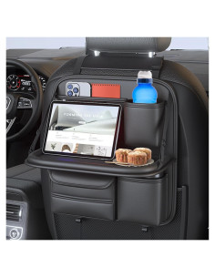 Organizador de Asiento Trasero de Coche GuangMaii con Bandeja Plegable