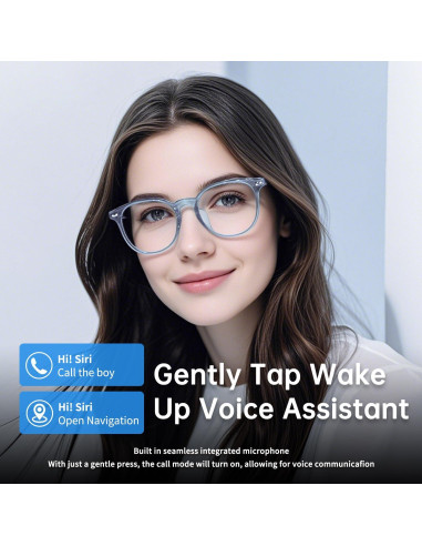 Gafas Inteligentes Bluetooth GS07 Marrón con Audio y Luz Azul