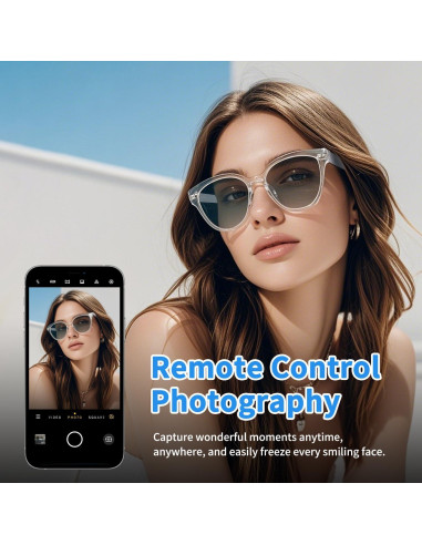 Gafas Inteligentes Bluetooth GS07 Marrón con Audio y Luz Azul