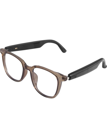 Gafas Inteligentes Bluetooth GS07 Marrón con Audio y Luz Azul