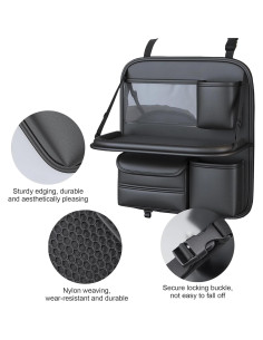 Organizador de Asiento Trasero de Coche GuangMaii con Bandeja Plegable 2