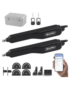 Abridor de Puerta Doble Batiente ZUMI 408 kg 6.10 m Control Remoto