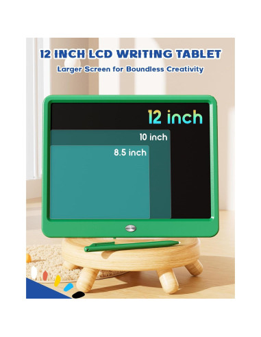 Bravokids Tableta de Escritura LCD 30.5 cm Verde para Niños