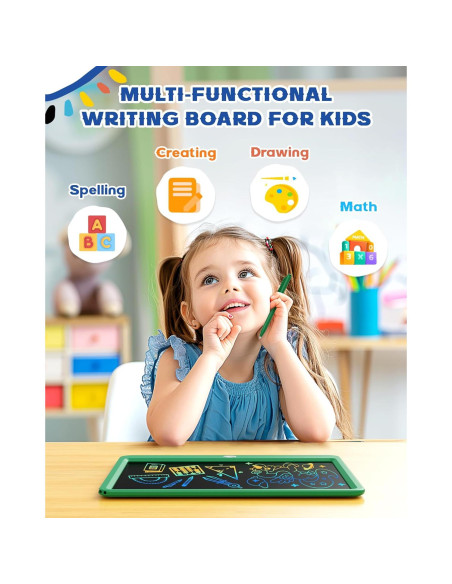 Bravokids Tableta de Escritura LCD 30.5 cm Verde para Niños