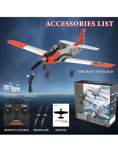 Avión RC GLUISEUR T28 Trojan Acrobático 35.6 cm