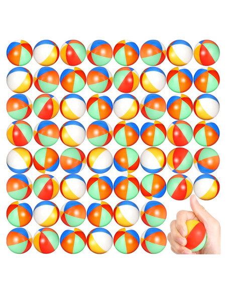 96 Pelotas de Estrés de Playa Oleitodh 5 cm Arcoíris