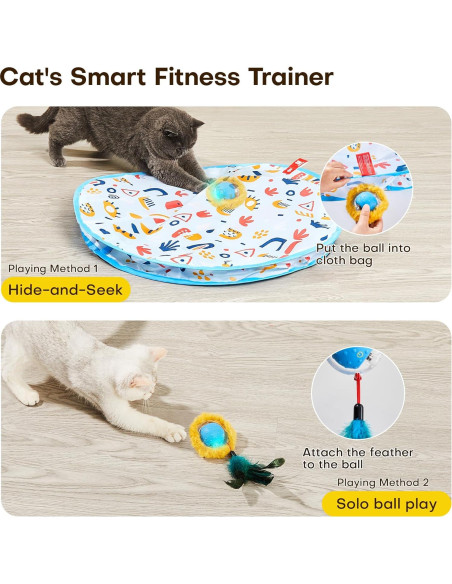 Juguete Interactivo para Gatos Potaroma, Alfombrilla 71 cm Juguete Interactivo para Gatos Potaroma, Alfombrilla 71 cm