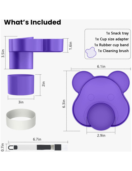 Bandeja para Asiento de Auto BlueOrigin - Morado, 360