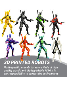 Conjunto de Figuras de Acción Titan 13 - 2 Pcs Multi-Articuladas 2