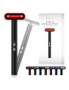 Varita Facial LED 7 Colores - Cuidado de Piel - Negro