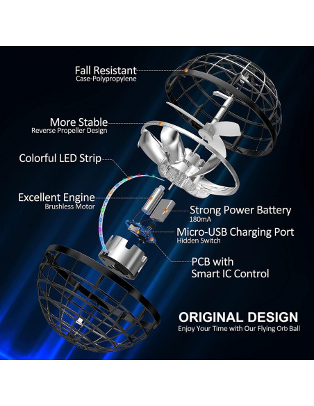 Bola Voladora Orbital AMERFIST TSM006-B Negro 3x3cm