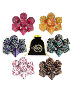 Conjunto de Dados Poliedricos CiaraQ Halloween 42 Piezas