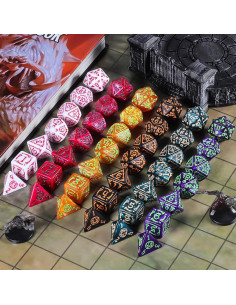 Conjunto de Dados Poliedricos CiaraQ Halloween 42 Piezas 2